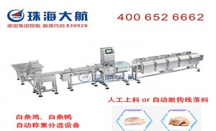 光雞鴨肉自動分揀生產(chǎn)線,禽肉產(chǎn)品規(guī)格分級標準化